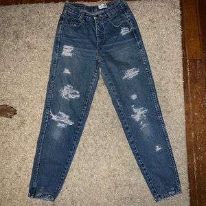 Calvin Klein distressed mom jeans